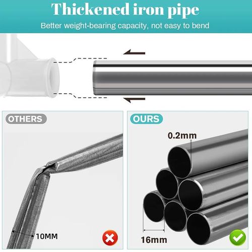 product_image_name-CYFAZA-Wardrobe for Clothes, Portable Closet with Cover, 3-Column 3 Hanging Sections Organizer with Shelves, Dustproof Fabric Clothes Storage, Easy to Assemble-7