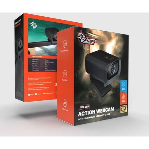product_image_name-Porodo- Gaming 2K 30fps Auto Focus Webcam with in-built Mic and Tripod-1