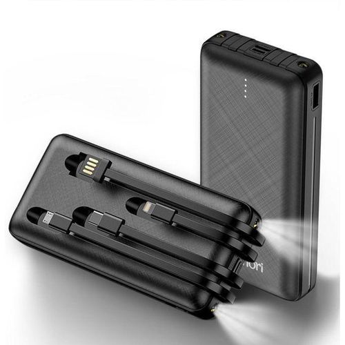 product_image_name-ZHY- 20000mah Power Bank Ultra High Capacity With Inbuilt Cables (Type-C, Micro, Lightening and USB)Fast Charging PowerBank - Black.-1