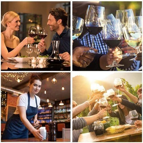 product_image_name-Generic-Electric, Battery Operated Wine Bottle Openers With Foil Cutter, One-click Button Reusable Automatic Wine Corkscrew Remover Gift Set- Black.-4