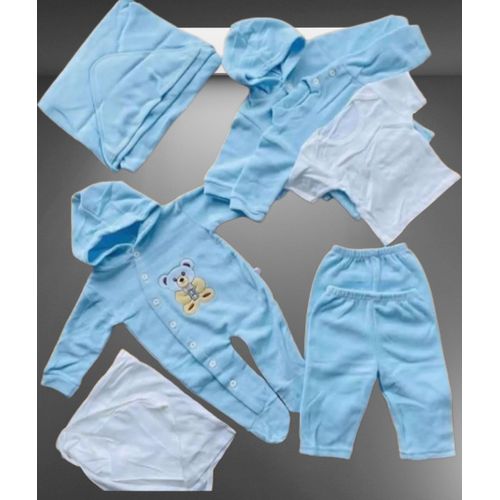 Shop A Set Of 8 Pieces Baby Clothes Blue Jumia Uganda