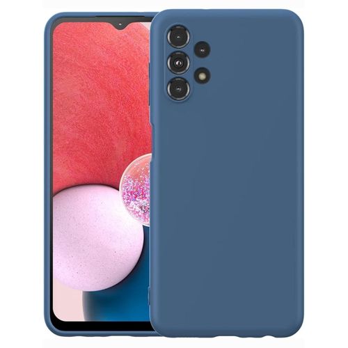 product_image_name-Samsung-Galaxy A13 4G Luxury Soft Liquid Silicone Skin Touch Feel Cover Case Blue-1