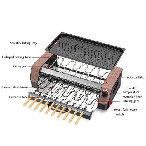 product_image_name-Generic-Automatic Rotate Barbecue Machine Non-stick Electric Grill Rotator- Multi-colour-5