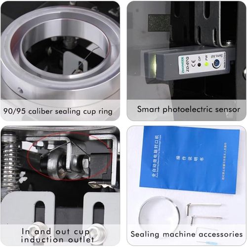 product_image_name-Generic-Automatic Professional Commercial Intelligent Bubble Tea Plastic Paper Cup Sealing Machine  500-650Cups/Hour Digital Control Cup Sealer Machine for Milk Tea Coffee Dual Mode Sealer for Sealing PP PET Paper Cups Tea Shop -Multicolor-3