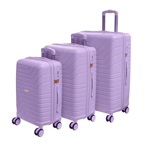 product_image_name-Generic-20, 24, 28 inch, Set Of 3, Polypropylene Luggage, Hard sided, (Sky Blue 55, 65 and 75 cms) Small Medium Large Trolley Bag 8 Spinner Smooth Wheels TSA Lock  Unbreakable Men & Women -Multicolor-6