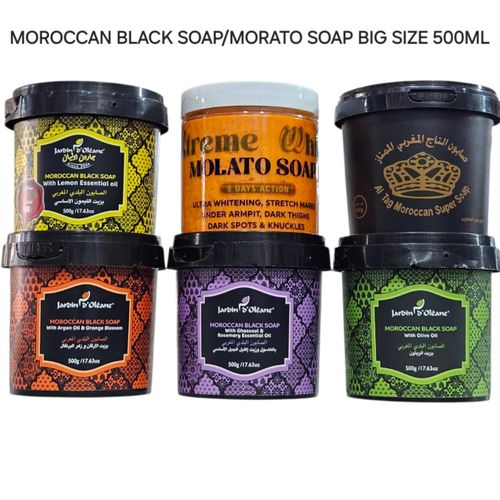 product_image_name-Generic-ORIGINAL MOROCCAN BLACK SOAP, Molato Softening and Exfoliating Dead Skin Remover Soap. 500g-1