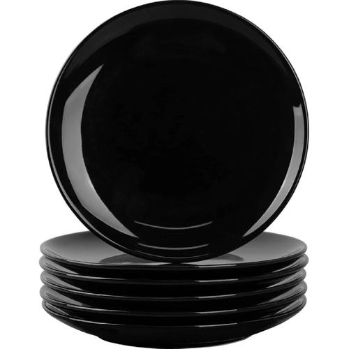 product_image_name-Generic-6Pieces  Of Black Heat Resistant Dinner Plates -1
