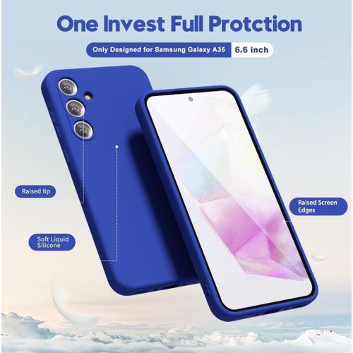 product_image_name-Samsung-Galaxy A35 5G Luxury Soft Liquid Silicone Case – Rubber Skin Touch Feel Protective Cover (Blue)-3