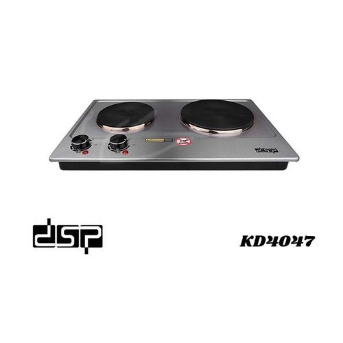 product_image_name-Dsp-Portable Electric Stove Double Burner 1500W Hot Plate Coil(Silver)-3