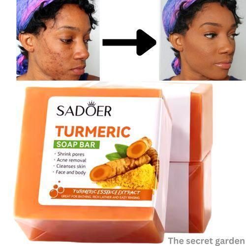 product_image_name-SADOER-Turmeric Soap 1pc , Hydrating Tumeric Soap -Clears Acne,Shrink Pores,Cleanse Skin-1