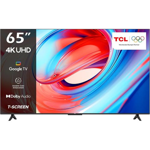product_image_name-TCL-65" Inch 4K HDR Smart Android Google LED TV, HDR10, AiPQ Processor, Dolby Audio, Bluetooth, WiFi, Bezel-less Design - Black-1