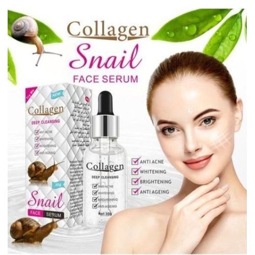 product_image_name-Collagen-Deep Cleansing Snail Face Serum For  Whitening , Brightening, Anti Acne & Anti Aging-30g-1