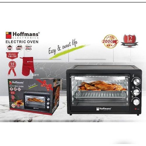 product_image_name-Hoffmans-55L/ 55 liters Electric Oven with rotisserie - Black-1