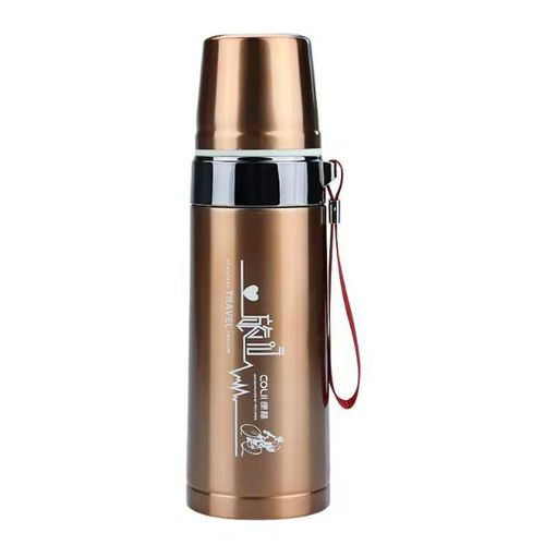 product_image_name-Generic-100MLS Portable Sports Drinking Bottle Double Wall Vacuum Flask Portable Insulated Stainless Steel Sports Water Bottle - Gold.-1