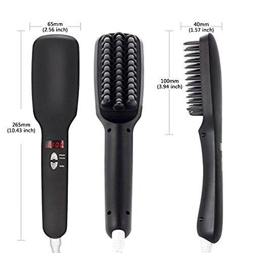 product_image_name-Generic-Heating 2 in 1 Ionic Hair Straightening Brush Comb Irons with LCD Display Electric Dual Volt Hair Straight Brush 300F to 450F-5