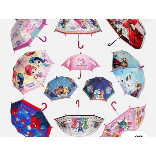 product_image_name-Generic-Auto Open Straight Kids Umbrella  With Folding Handle For Toddlers Boys Girls Windproof Fibre Rods -8