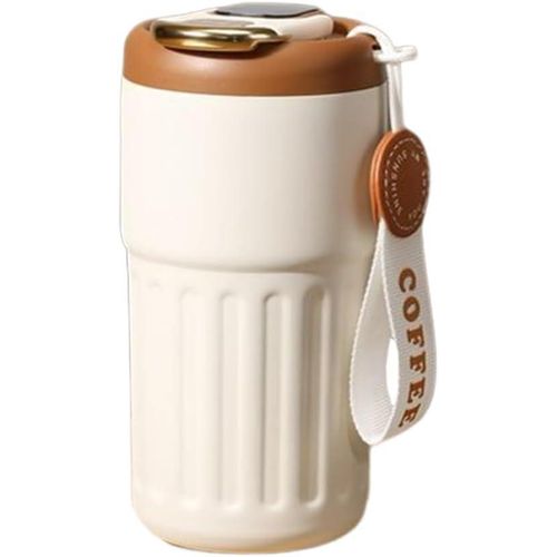 product_image_name-Generic-Temperature Display Coffee Thermos Vacuum Insulation Cup with Rope Handle for Home Parties Travel Sports - Multicolor-1