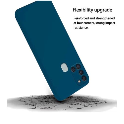 product_image_name-Generic-Galaxy A21s Case - Soft Liquid Silicone Protective Back Cover - Blue-2