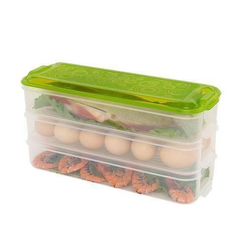 product_image_name-Generic-3 Layer Food Storage Fridge Container Boxes- Multicolor-8