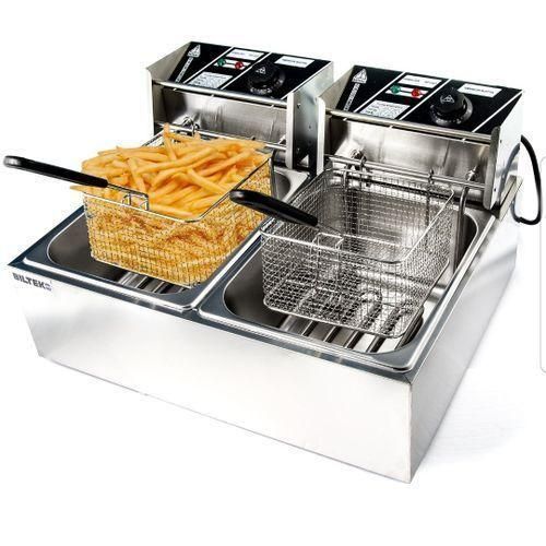 product_image_name-ADH-12 Litres Stainless Steel Genuine Double Commercial Electric Deep Fryer - Silver (1YRS WRNTY) .-3