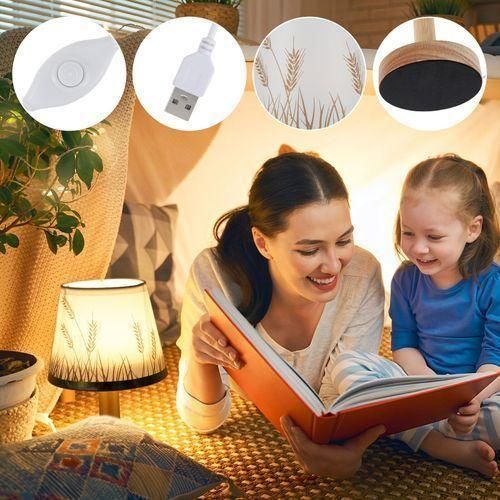 product_image_name-Generic-Decorative Nordic USB Table Lamp Bedroom Bedside Night Light -Northern Wheatear-3