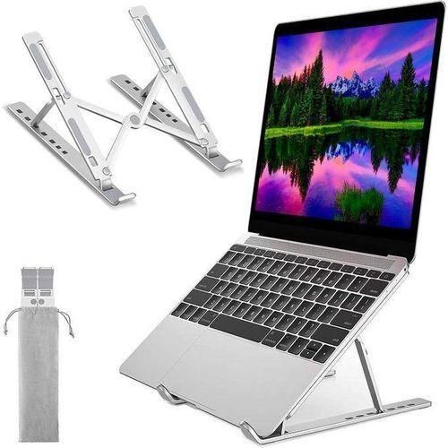 product_image_name-Computer-Portable Laptop Stand, PHOCAR Laptop Holder For Desk, Aluminum Adjustable Laptop Stand For IPad, MacBook Pro,Tablets And Laptops, Such As Lenovo ThinkPad, Dell Inspiron Suitable For 14" Laptops And Smaller - Sliver.-3