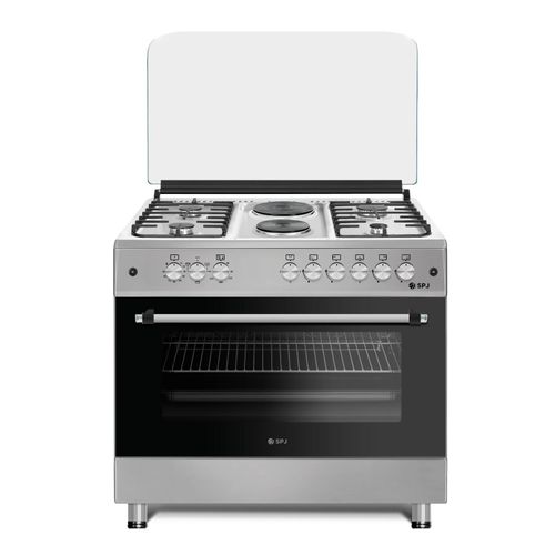 product_image_name-SPJ-80X60cm Premium Cooker With 4 Gas Burners and 2 Electric Plates (Made in Turkey) – Stainless Steel (3YR WRTY)-1