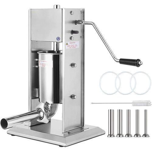 product_image_name-Generic-Sausage Filler Machine 10L Stainless Steel Sausage Maker Vertical Manual two Speed - Silver-1