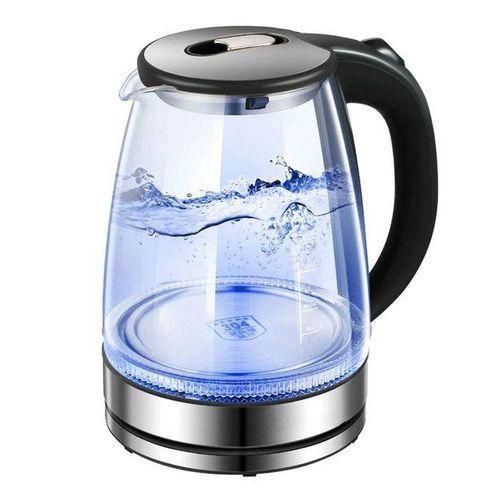 product_image_name-Hoffmans-2L Glass Electric Kettle With LED Blue Light- Silver , Black-1