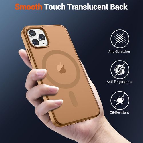 product_image_name-Generic-Iphone 15 Pro Max Case Shockproof Slim Translucent Matte Transparent Protective Phone Case- Brown-5