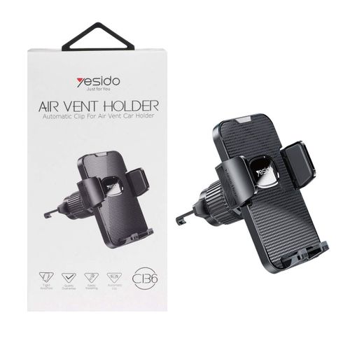 product_image_name-Yesido-C136 Angle Rotation Cellphone Air Outlet Clip Mount Bracket Car Phone Holder For Air Vent Black-1