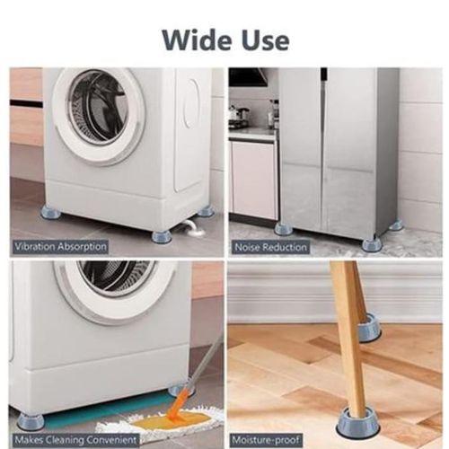 product_image_name-Generic-Shock Pads For Fridge, Washing Machine, Closets,  - Grey,-5