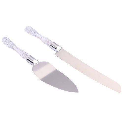 product_image_name-Generic-Cake Knife Server Slicer Cutter Pizza Shovel Decorating Tool Set, Silver.-3