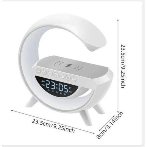 product_image_name-Generic-Wireless Charger Speaker - Portable Wireless Speaker Alarm Clock, Mp3 Player With Night Light And Alarm Clock , Multi - Color Changing Atmosphere Lamp - White-3