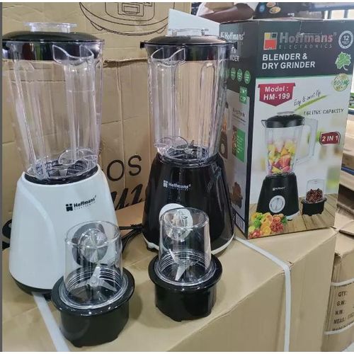 product_image_name-Hoffmans-1.6L Blender, Dry Grinder 2 in 1 Black, White-2