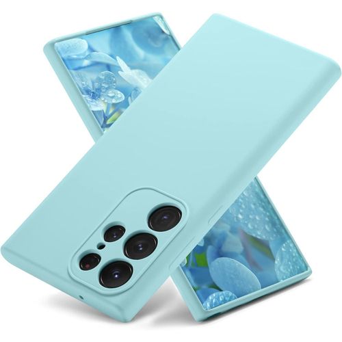 product_image_name-Generic-Samsung Galaxy S23, S23 Plus, S23 Ultra Phone Case Liquid Silicone, Cute Thin Slim Soft Rubber TPU Smooth Gel Cover-Sky Blue-8