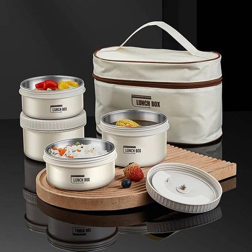 product_image_name-Generic-4-piece Portable, insulated, stackable stainless steel lunch box set with a carrying-1