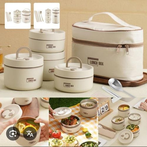 product_image_name-Generic-4-piece Portable, insulated, stackable stainless steel lunch box set with a carrying-2