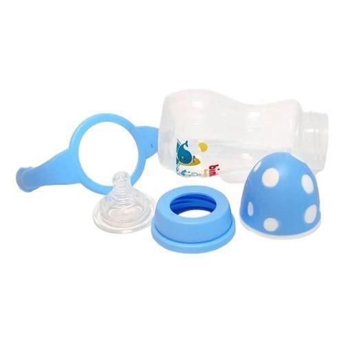 product_image_name-Generic-Wide Mouth Silicone Nipple Milk Baby feeding Bottle for Infants BPA Free, with Rattle Cap-3