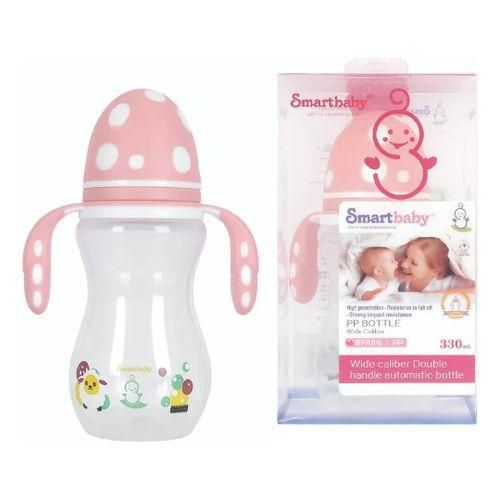 product_image_name-Generic-Wide Mouth Silicone Nipple Milk Baby feeding Bottle for Infants BPA Free, with Rattle Cap-4