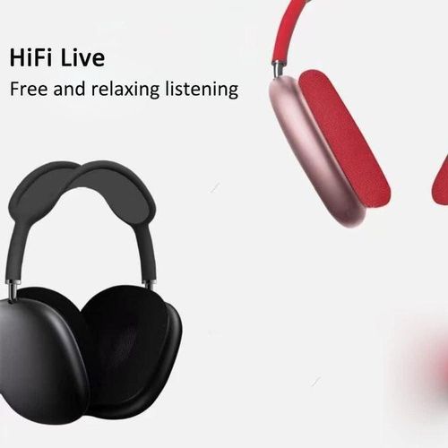 product_image_name-Generic- Wireless Bluetooth Headphones, HiFi Stereo Over Ear Headset With Microphone Sports Noise Cancelling Earphones For Travel-Black-4