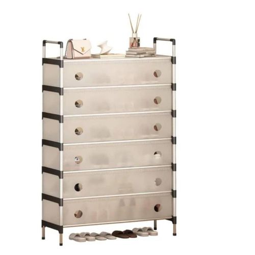 product_image_name-Generic-5 Tiers Shoe Rack Organizer with Door Shoe Storage with Dustproof Cover Shoe Cabinet Shelf for Entryway Closet-4