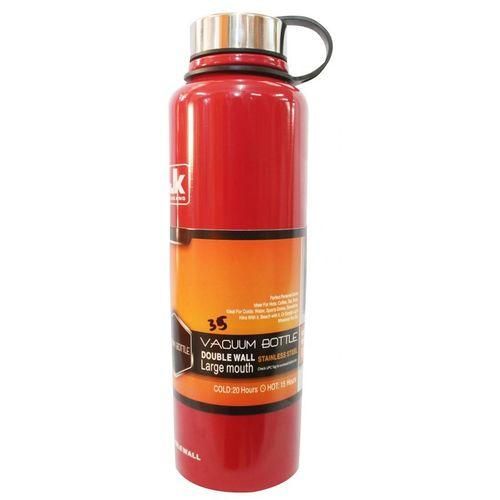 product_image_name-Generic-Stainless Steel Double Wall Vacuum Travel Bottle 1100ml - Red-1
