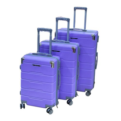 product_image_name-Jib-Lightweight Checked Carry-On Luggage 3-Piece Set with Spinner Wheels TSA Locks 20" 24" 28" (Light Purple)-3
