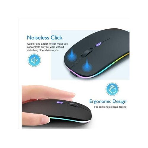 product_image_name-Generic-Wireless Dual Mode 2 in 1 Rechargeable Mouse Bluetooth 5.0 + 2.4G 1600 DPI Ergonomic Portable Optical Mice For Laptop PC Tablet-2