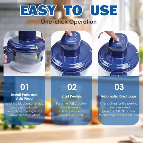 product_image_name-Generic-Electric Peeling Machine for Onion Skin Remover Tomato,Garlic,Grapes,Small Potato Peeler, Rechargeable Multipurpose  Quick Automatic Fruit & Vegetable Peeler Machine NOT Fits for Large Fruits as Potatoes and Apples -3