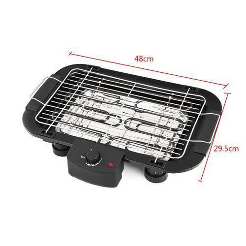 product_image_name-Generic-Smokeless Non-stick Electric Barbecue (BBQ) Grill Machine-Black.-4