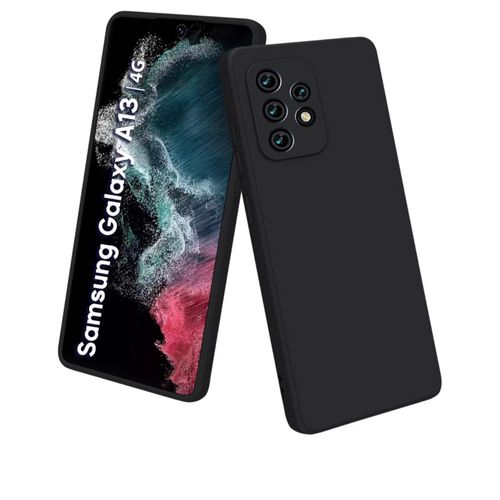 product_image_name-Generic-Silicone Samsung Galaxy A13 4G Back Cover Case Microfiber Inside 360 Degree Protection Back Cover Case for Samsung Galaxy A13 4G - Black-1