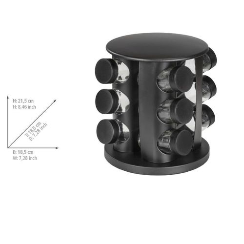 product_image_name-Generic-Elevate your cooking game and clear up your counter clutter! This stylish, rotating spice tower holds 12 glass jars, making it easy to find exactly what you need with a quick spin.-1
