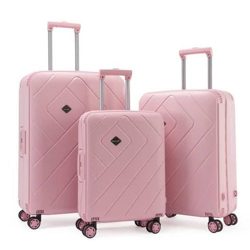 product_image_name-Generic-3 Piece Of 20/24/28 inch PP Suitcases Wheel Rolling Luggage Spinner password Travel Bag Cabin Trolley Unbreakable Luggage Fashion Bags- Multicolor-4